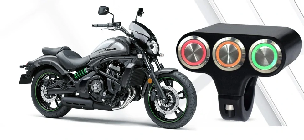 Spínače světel/predátorů/zvukových systémů na motocykl