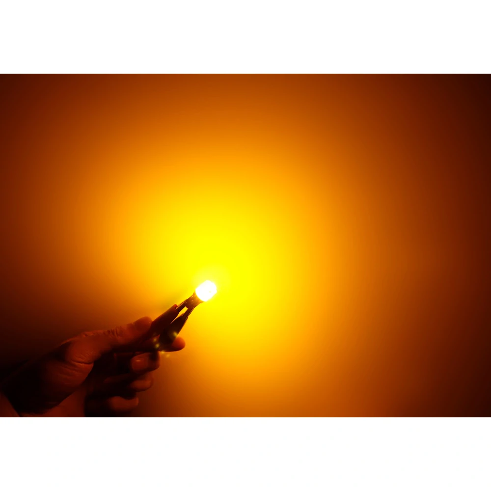 LED žárovka T10 oranžová, 12V, 13LED SMD