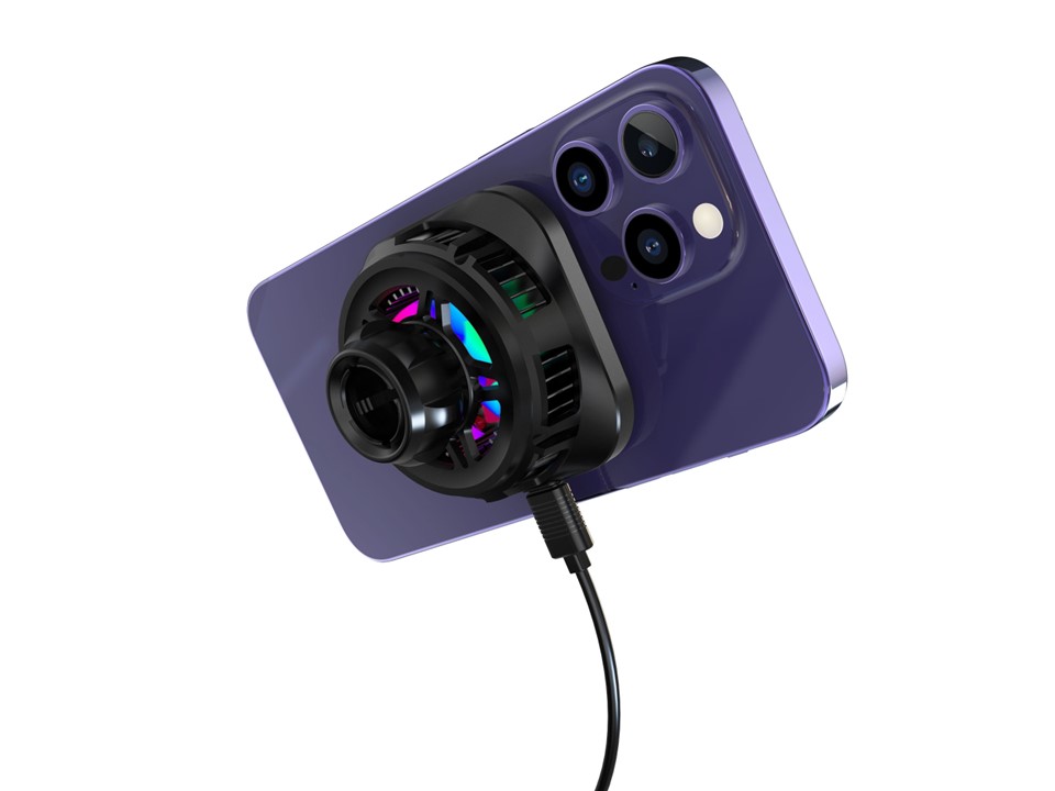 Magnetický držák s Qi dobíjením s aktivním chlazením do mřížky ventilace (MagSafe compatible)