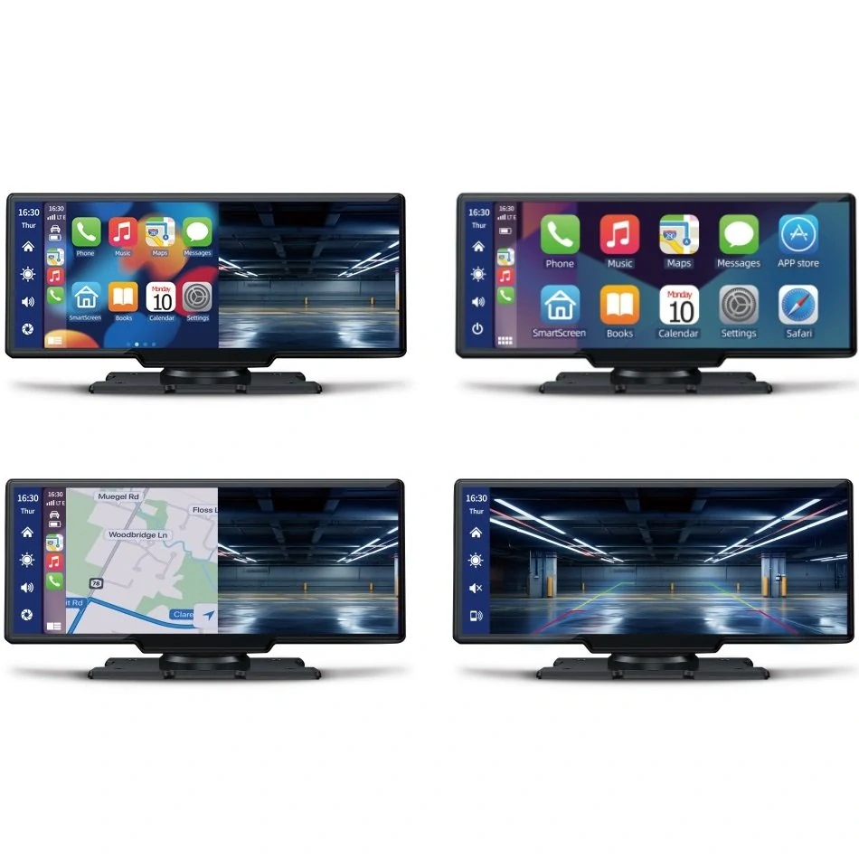 Monitor 10" AppleCarPlay AndroidAuto zrcadlení, 2K+FHD DVR