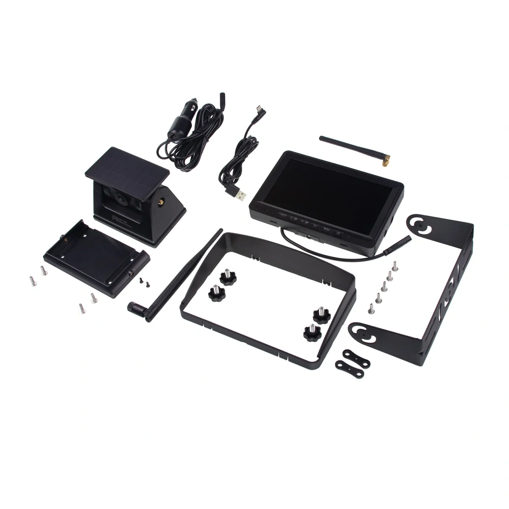 SET bezdrátový digitální kamerový systém s monitorem 7" AHD, aku + solár kamera, DVR