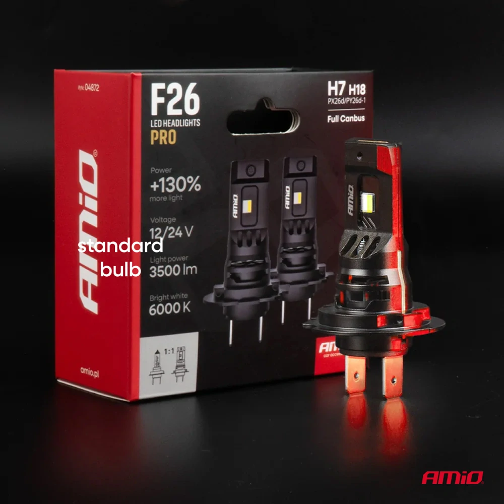 LED žárovky AMIO H7 F26 PRO LumiTec LIMITED +130% FULL CANBUS