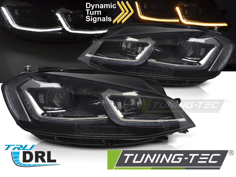 Přední světlomety, světla, lampy Volkswagen Golf VII, 2017-2019, LED, SEQ, DRL, silver