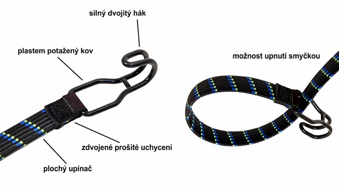 Pružný upínač 75cm Rock 1ks