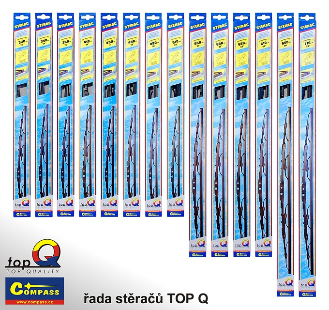 Stěrač kovový TOPQ 510mm (20) GRAFIT