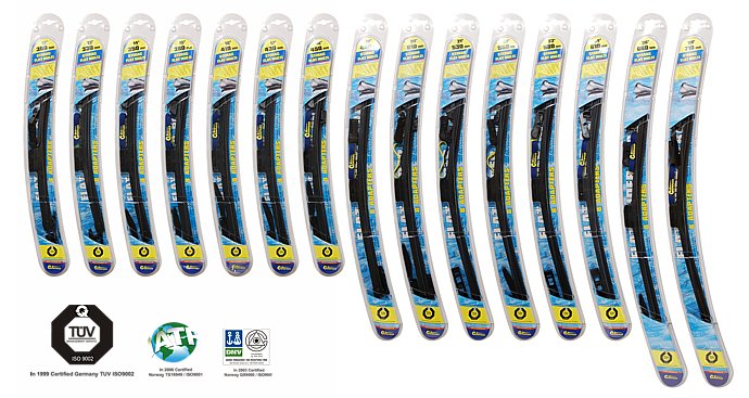 Stěrač FLAT MULTI 480mm - s adaptéry