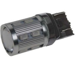 CREE LED T20 (7443) červená, 10-30V 12SMD Samsung + 3W Osram