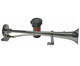 Singl-fanfára chrom 24V, 385 mm s kompresorem