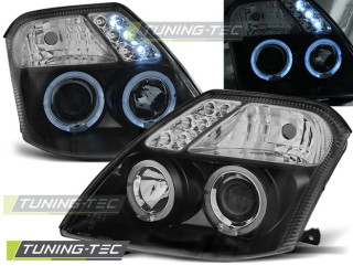 Přední světla Citroen C2, 2003-2010, Angel Eyes, chrom LPCI07