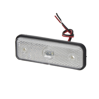 Přední obrysové světlo LED, bílý obdélník, ECE R91, 12-24V