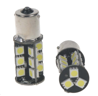 LED žárovka 12V s paticí BA15s bílá, 27LED/3SMD