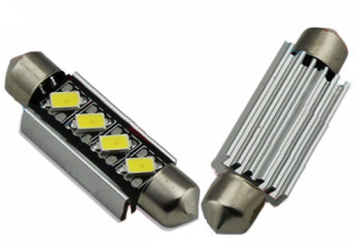 LED žárovka 12V s paticí sufit(41mm), 4LED/5630SMD s chladičem