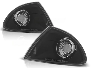 PŘEDNÍ BLINKRY BMW E46 SEDAN, TOURING, 1998-2001, ČIRÉ, ČERNÉ BLACK