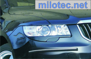 Kryty světlometů Milotec (mračítka) - ABS/ASA černý, Škoda Superb II.