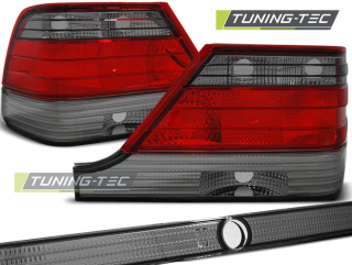 ZADNÍ SVĚTLA, LAMPY MERCEDES W140, S CLASS, 1995-1998, KOUŘOVÉ, ČERVENÉ