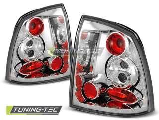 ZADNÍ SVĚTLA, LAMPY OPEL ASTRA G 2/4 DVEŘ., 1998-2004, ČIRÉ, CHROM