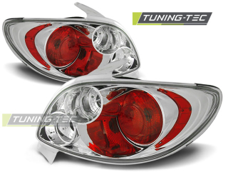 ZADNÍ SVĚTLA, LAMPY PEUGEOT 206 HATCHBACK, 1998-2007, ČIRÉ, CHROM
