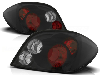 ZADNÍ SVĚTLOMETY, SVĚTLA, LAMPY PEUGEOT 307 HATCHBACK, 2001-2007, ČIRÉ, ČERNÉ BLACK