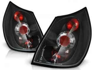ZADNÍ SVĚTLOMETY, SVĚTLA, LAMPY RENAULT SCENIC , 2003-2005, ČIRÉ, ČERNÉ BLACK