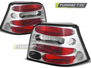 ZADNÍ SVĚTLOMETY, SVĚTLA, LAMPY VOLKSWAGEN GOLF 4, 1998-2003, ČIRÉ, CHROM 
