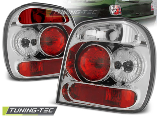 ZADNÍ SVĚTLA, LAMPY VOLKSWAGEN POLO 6N, 1994-1999, ČIRÉ, CHROM