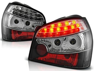 Zadní světlomety, světla, lampy LED Audi A3, 1996-2000, čiré, černé, chrom