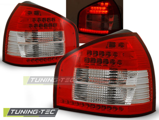 Zadní světla Audi A3 8L 96-00 - krystal/červené LED