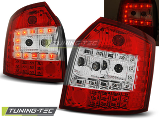 ZADNÍ SVĚTLA, LAMPY LED AUDI A4, 2001-2004, COMBI, ČIRÉ, ČERVENÉ