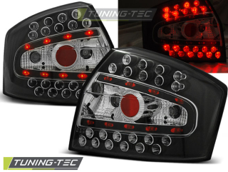 ZADNÍ SVĚTLOMETY, SVĚTLA, LAMPY LED AUDI A4, 2001-2004, SEDAN, ČIRÉ, ČERNÉ