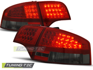 ZADNÍ SVĚTLA, LAMPY LED AUDI A4, 2005-2008, SEDAN, KOUŘOVÉ, ČERVENÉ