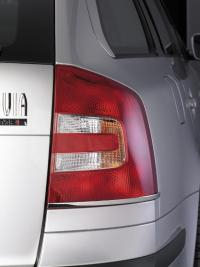 Lišty zadních světel - nerez, Škoda Octavia II Combi