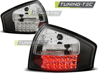 ZADNÍ SVĚTLOMETY, SVĚTLA, LAMPY LED AUDI A6, 1997-2004, SEDAN, ČIRÉ, ČERNÉ, CHROM