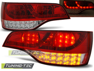 Zadní světla Audi Q7 05-09 - krystal/červené LED