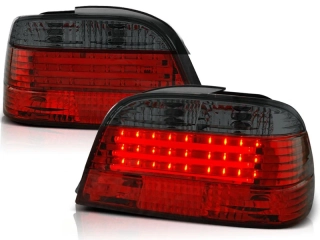 ZADNÍ SVĚTLA, LAMPY LED BMW E38, 1994-2001, KOUŘOVÉ, ČERVENÉ