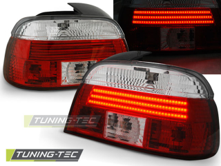 Zadní světla BMW E39 96-00 - krystal/červené LED