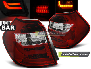 Zadní světla BMW 1 E87 04-03.07 červená/krystal LED BAR