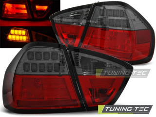ZADNÍ SVĚTLA, LAMPY LED BAR, BMW E90, 2005-2008, KOUŘOVÉ, ČERVENÉ