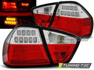 ZADNÍ SVĚTLA, LAMPY LED BAR, BMW E90, 2005-2008, BÍLÉ, ČERVENÉ