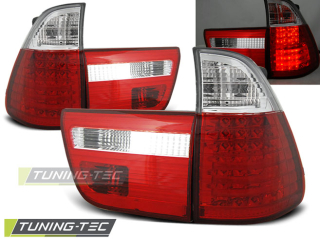 Zadní světla BMW X5 E53 99-06 - krystal/červené LED