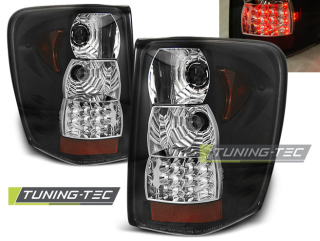 Zadní světla Jepp Grand Cherokee 99-05 - krystal/černé LED