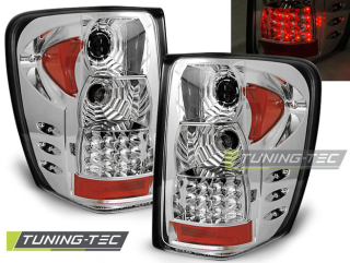 Zadní světla Jepp Grand Cherokee 99-05 - krystal/chrom LED