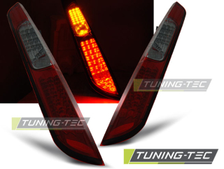 ZADNÍ SVĚTLOMETY, LAMPY LED FORD FOCUS, 2008-2010, HACHTBACK, KOUŘOVÉ, ČERVENÉ