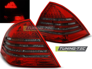 ZADNÍ SVĚTLA LED, MERCEDES W203, SEDAN, C-CLASSE, 2000-2004, ČERVENÉ, KOUŘOVÉ