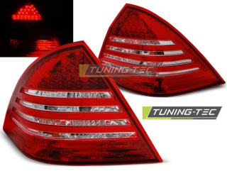 Zadní světla Mercedes Benz C W203 00-12/04 červená/krystal LED