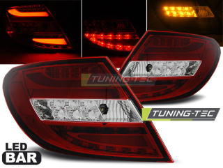 Zadní světla Mercedes Benz W204 C-Klasse 07-10 - krystal/červené LED BAR