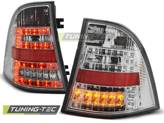 ZADNÍ SVĚTLA, LAMPY LED MERCEDES ML W163, 1998-2005, ČIRÉ, CHROM