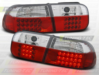 Zadní světla Honda Civic 91-95 2/4dv. - krystal/červené LED