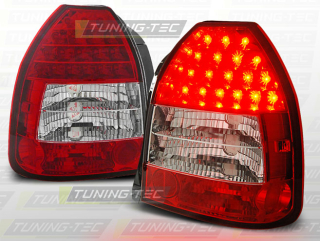 Zadní světla, lampy LED Honda Civic, 1995-2000, 3dveře, čiré, červené 