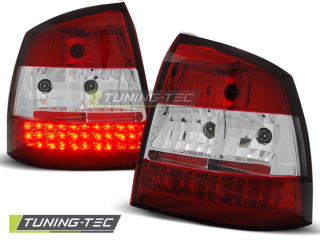 Zadní světla, lampy LED Opel Astra G, 1998-2004, čiré, červené