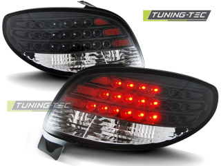 ZADNÍ SVĚTLOMETY, SVĚTLA, LAMPY LED PEUGEOT 206, 1998-2007, ČIRÉ, ČERNÉ